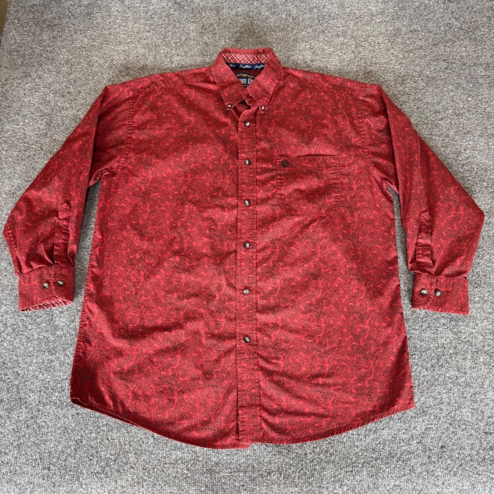 Wrangler Red Casual Button Down Shirt